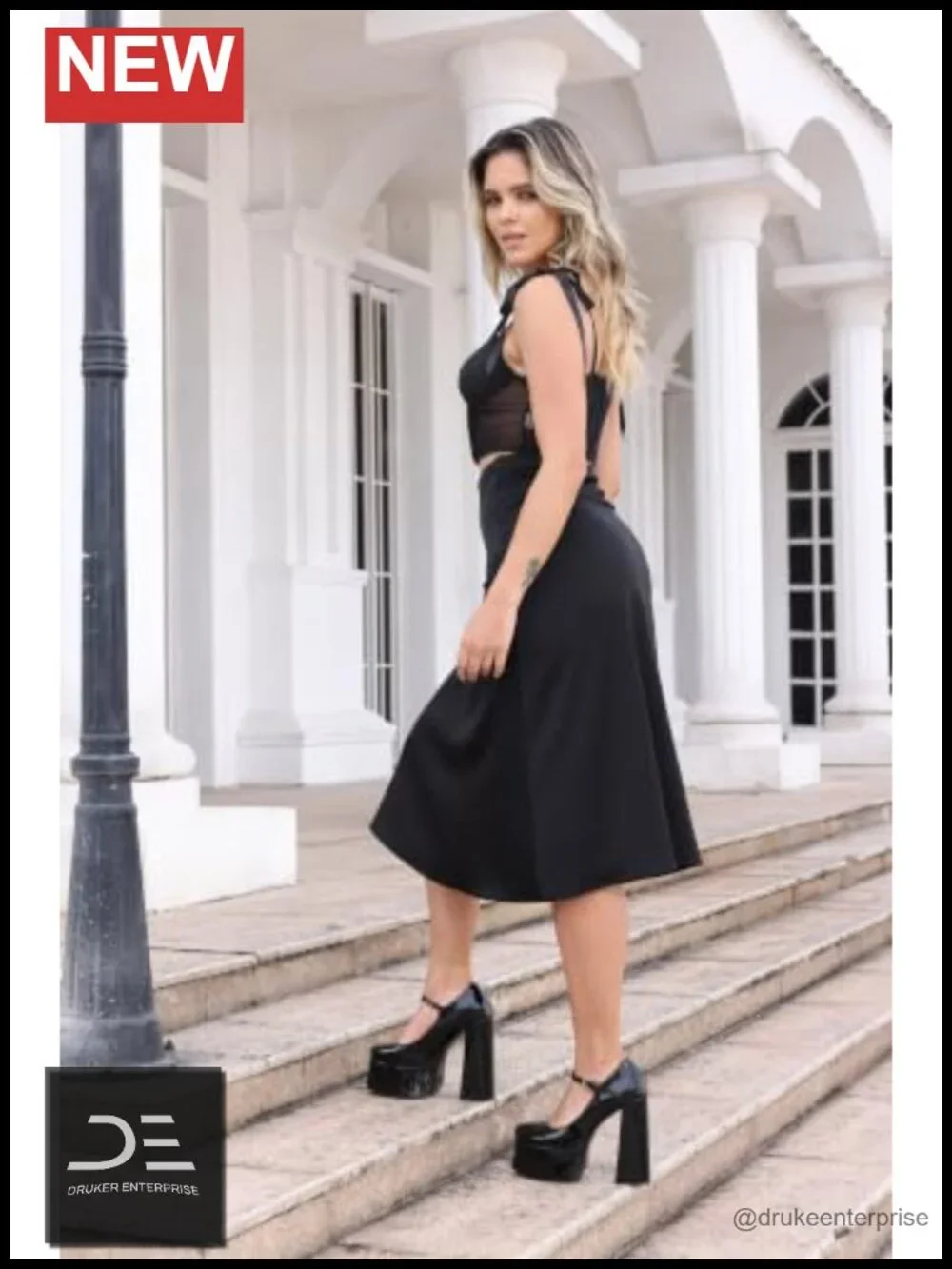 Women's Mary Jane Platform Heels Black Close Toe Chunky Block Pumps